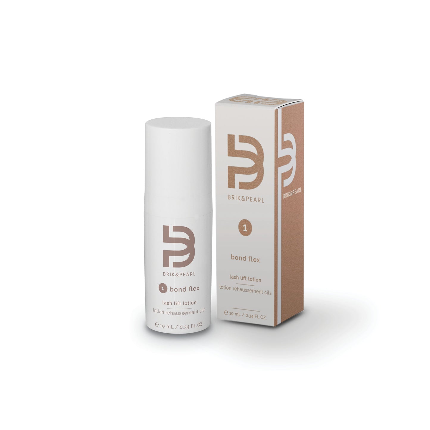 BRIK & PEARL Bond Flex Step 1 professional lash lift and brow lamination lotion with packaging