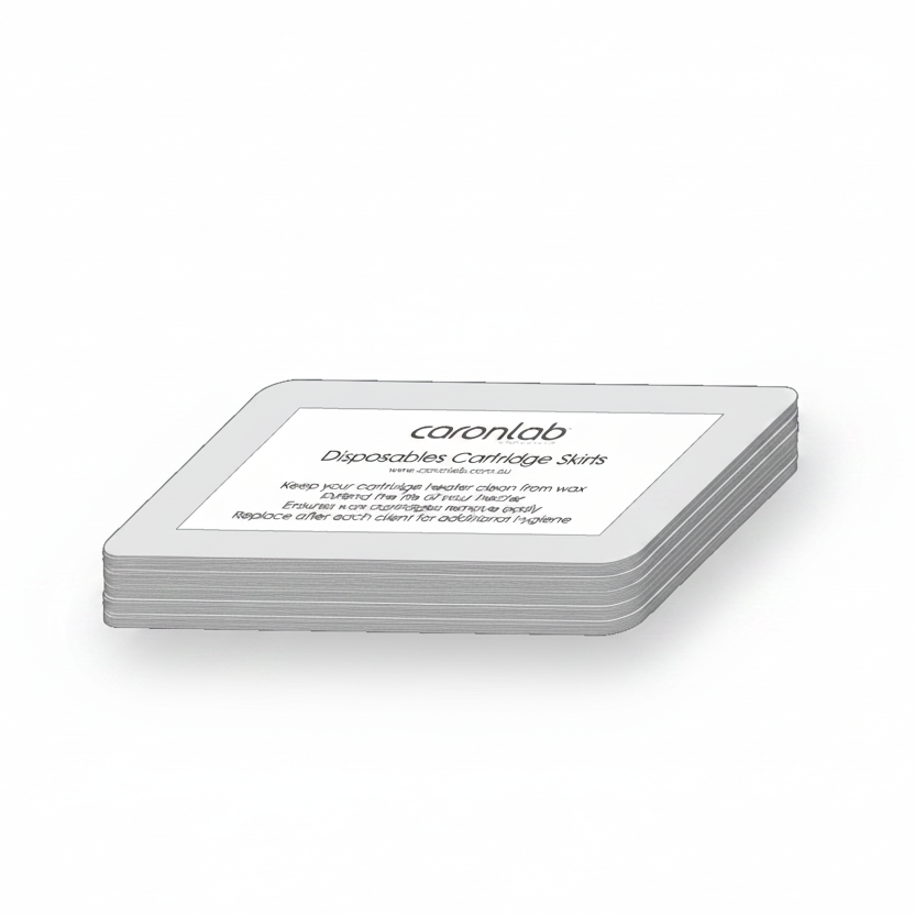 Caronlab Cartridge Disposable Wax Skirts 50 pack for cleaner and more hygienic professional cartridge waxing services.
