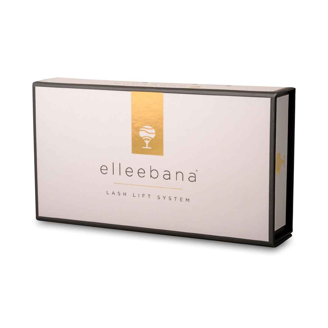 Elleebana lash lift system packaging on a white background