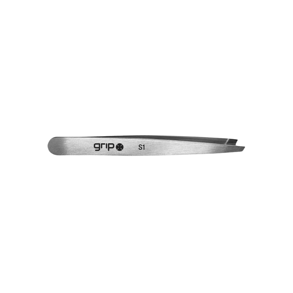 stainless steel slanted tip tweezers
