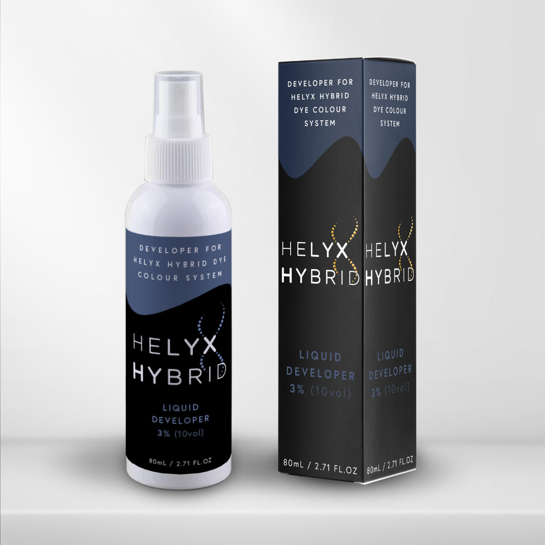 Helyx Hybrid Liquid Developer 3% 10vol 80ml for professional hybrid brow dye and lash tint applications