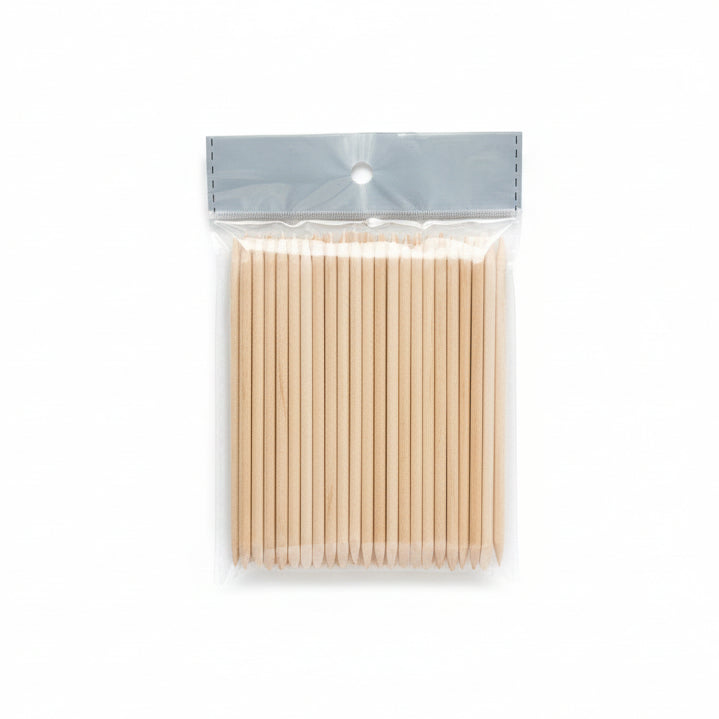 Orange wood sticks 100 pack for cuticle work, nail prep and precision beauty application