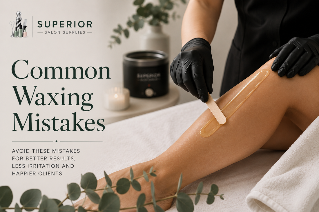 Professional waxing treatment demonstrating common waxing mistakes and proper waxing technique for improved hair removal results and reduced skin irritation.