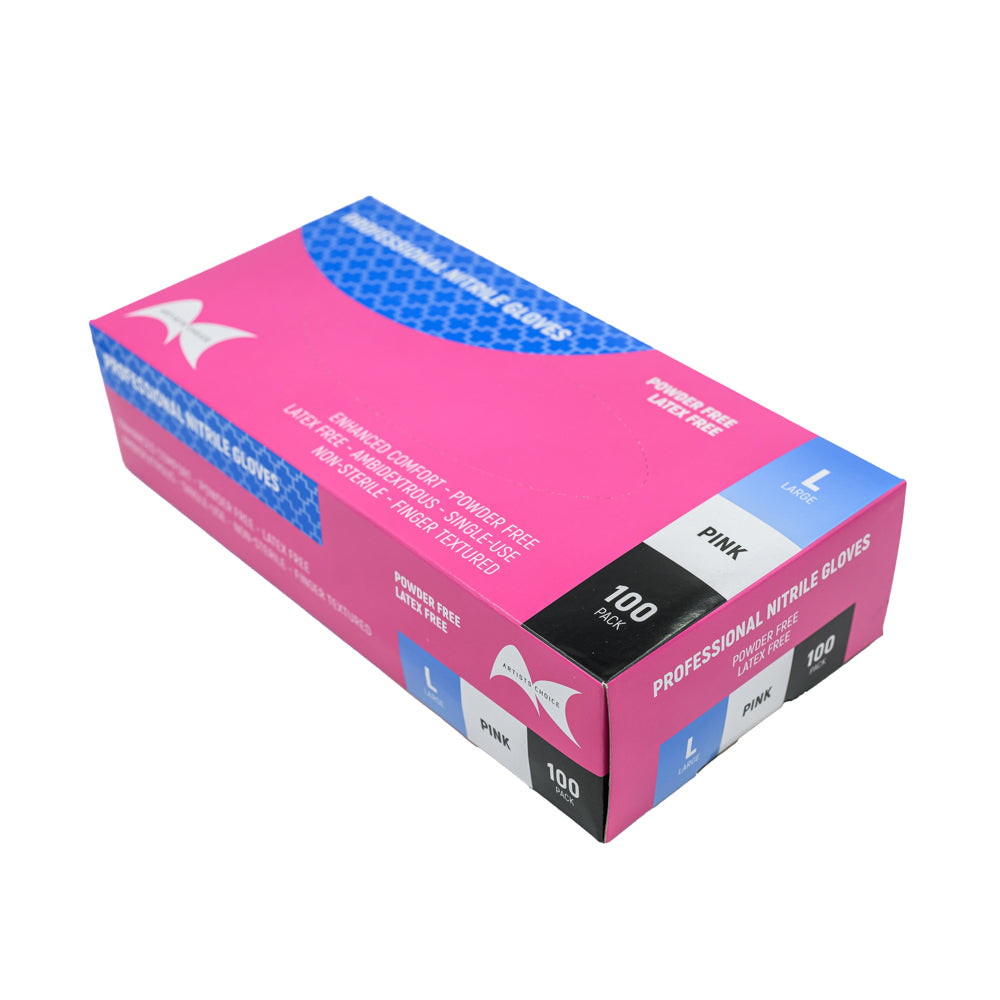 Artist Choice Pink Nitrile Gloves (3.5gm Powder-Free)