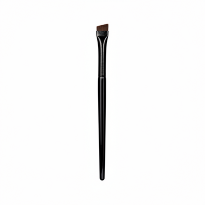 Small angled brow brush for detailed eyebrow application and precision work
