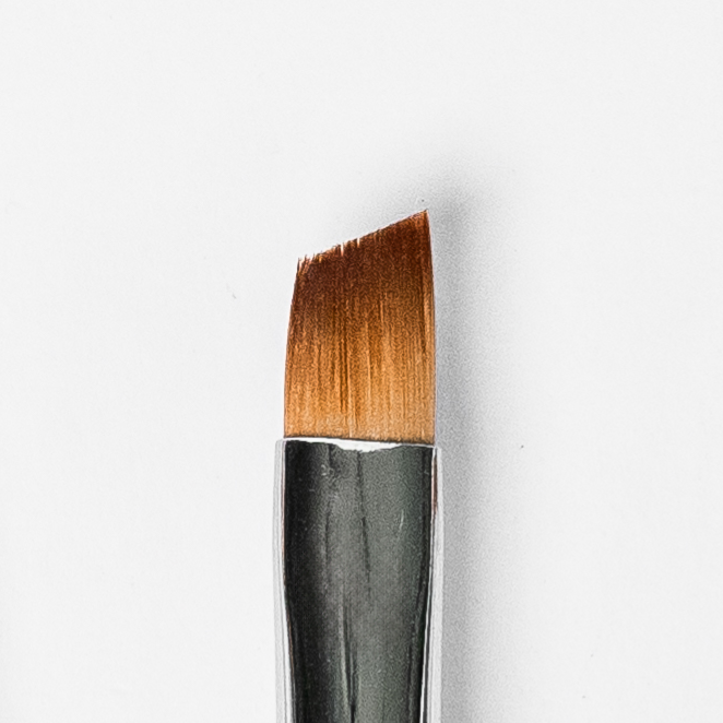 Aurora angled gel brush designed for crisp french manicure line work