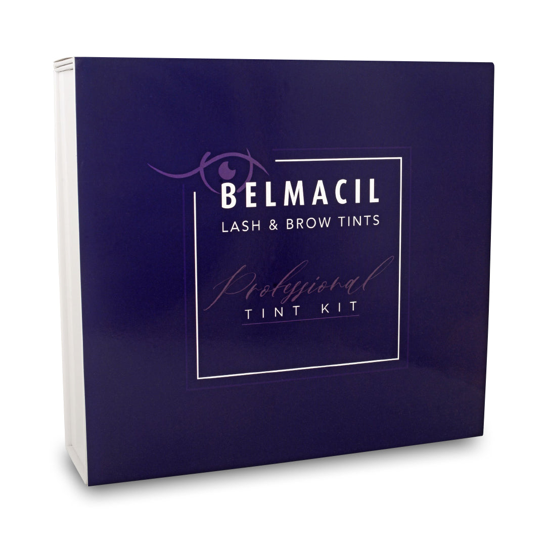 Belmacil Large Professional Lash & Brow Tint Kit presented in a premium kit box for professional eyelash and eyebrow tinting services.