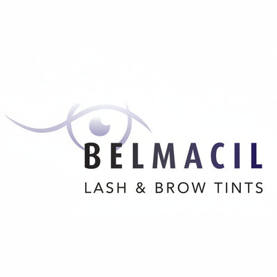 Belmacil logo for lash and brow tints on a white background