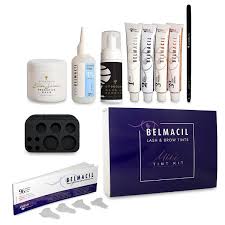 Belmacil Mini Lash and Brow Tint Kit professional salon tinting kit with developer and accessories