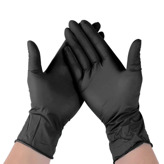disposable black nitrile gloves 