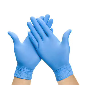 disposable blue nitrile gloves perfect for medical, beauty and laser clinics