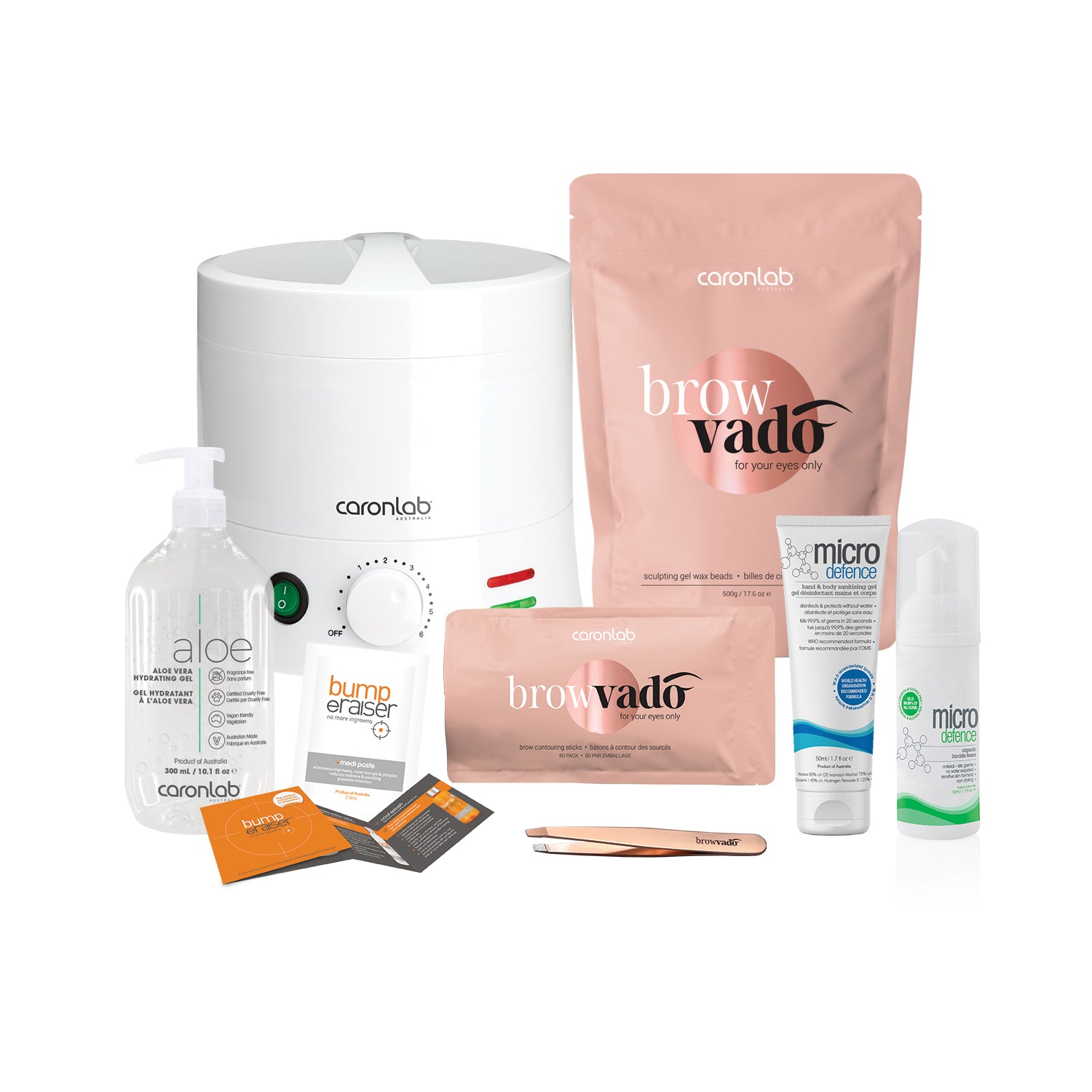 Caronlab facial waxing kit with full content