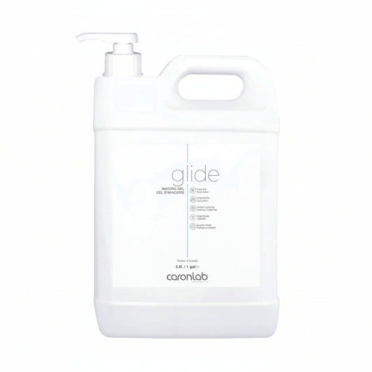 Carantlab glide imaging gel bottle on a white background