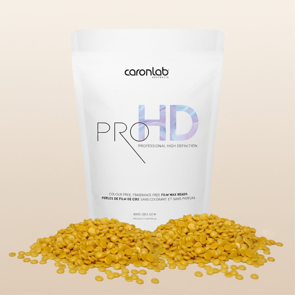 Caronlab Pro HD film wax beads on a white background