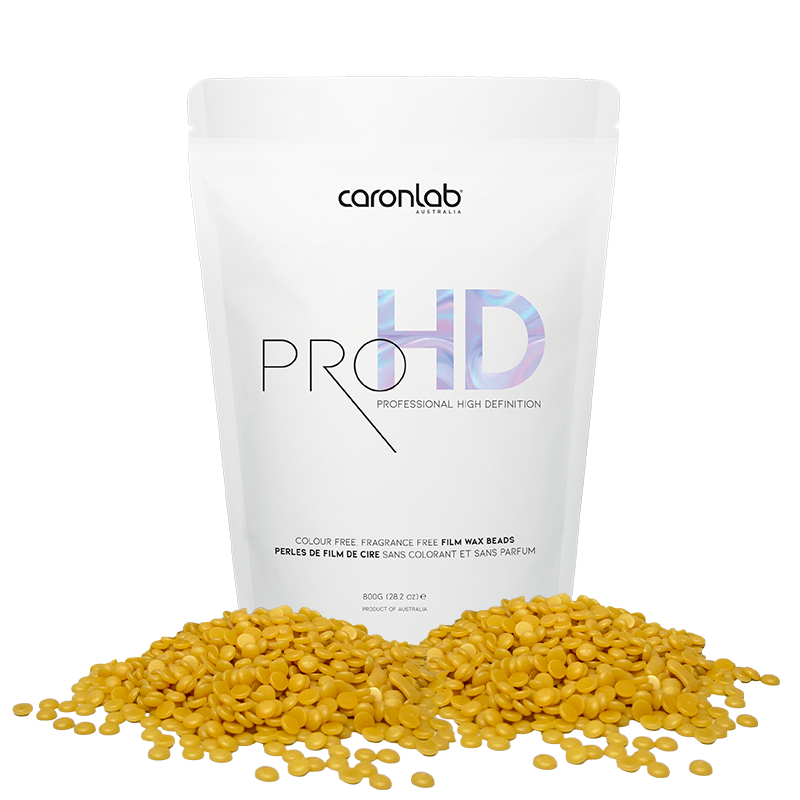 Caronlab Pro HD film wax beads on a white background