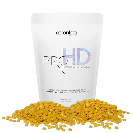 Caronlab Pro HD film wax beads on a white background