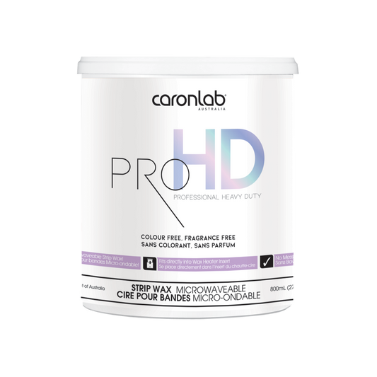 Caronlab Pro HD strip wax 800ml container on a white background