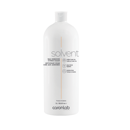 White bottle of caronlab solvent 1 litre on a white background
