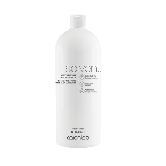 White bottle of caronlab solvent 1 litre on a white background