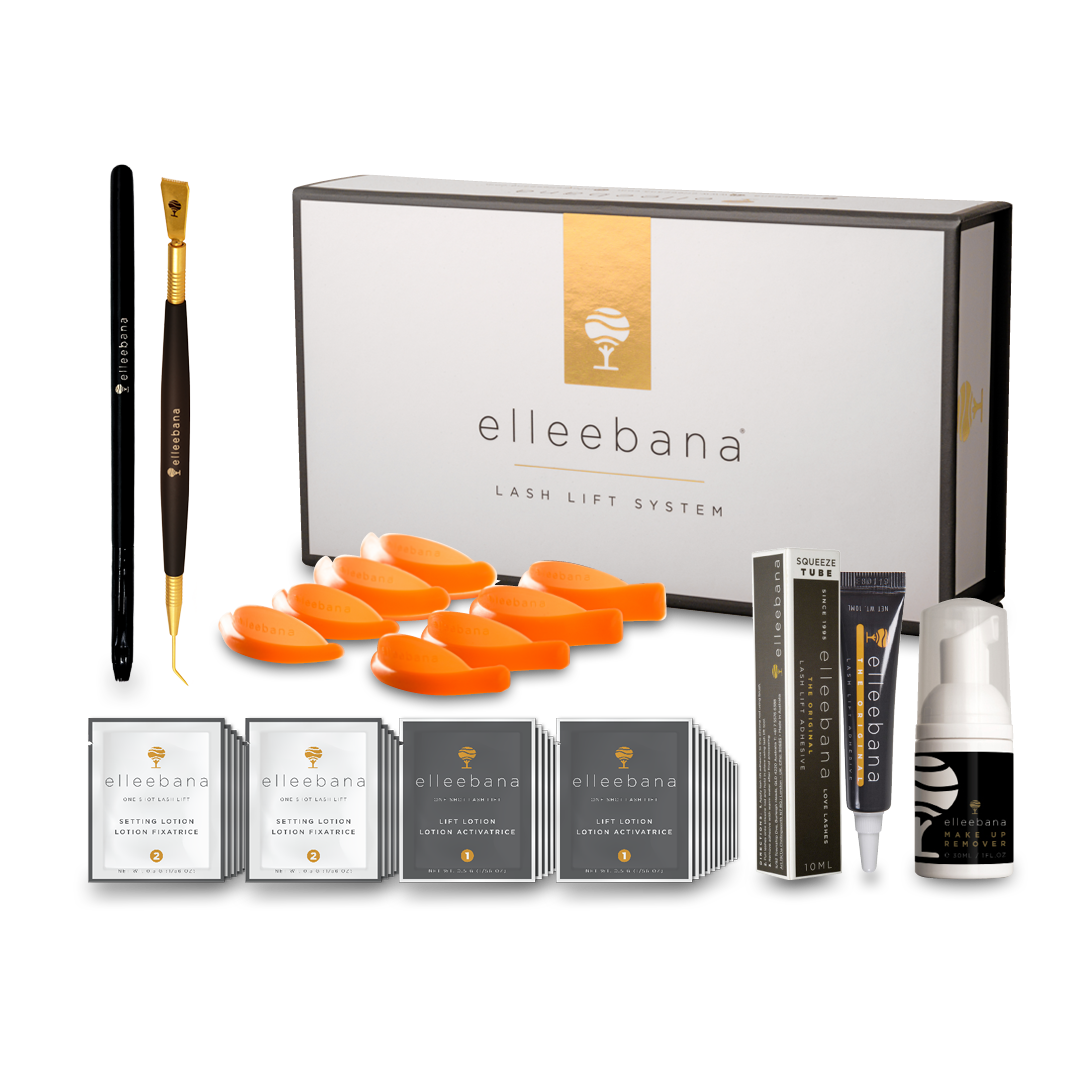Elleebana lash lift system with products included in kit