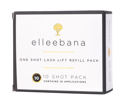 elleebana one shot lash lift 10 shot refill pack on a white background