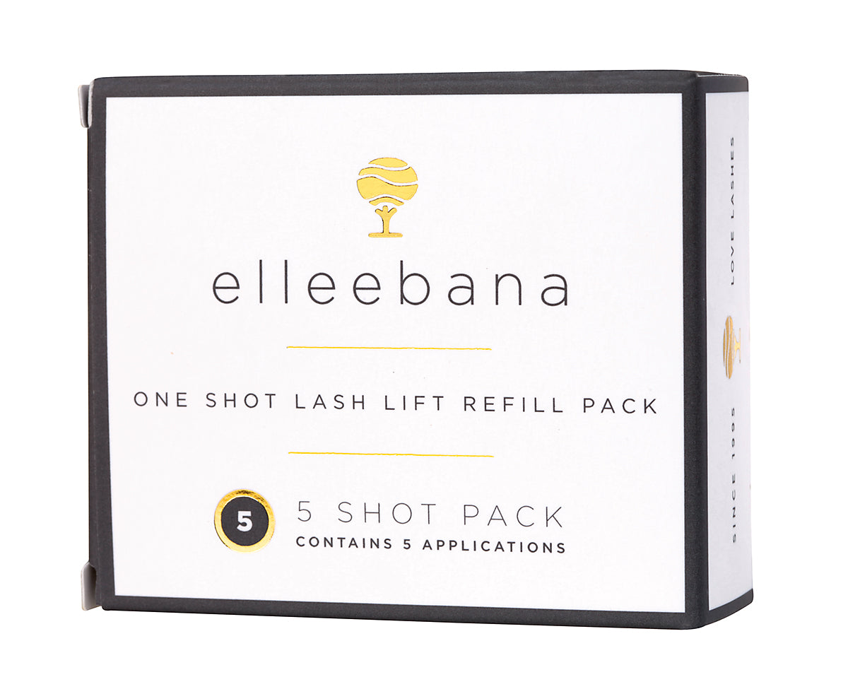 Elleebana lash lift 5 shot refill pack on a white background