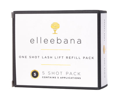Elleebana lash lift 5 shot refill pack on a white background