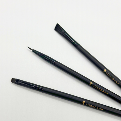 Elleebrush Trilogy professional precision brushes for lash lift brow lamination and tint services