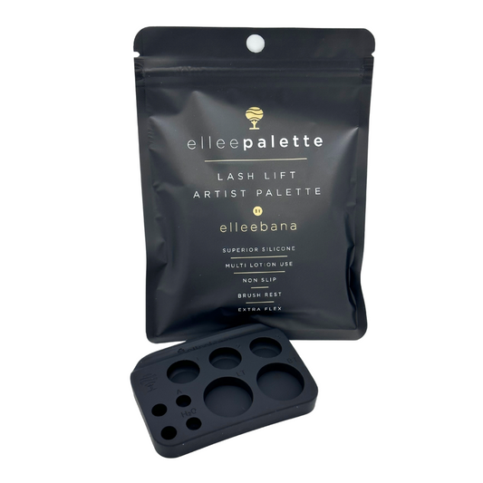 Elleebana Elleepalette black silicone lash lift artist palette for lash lift, brow lamination and tinting treatments