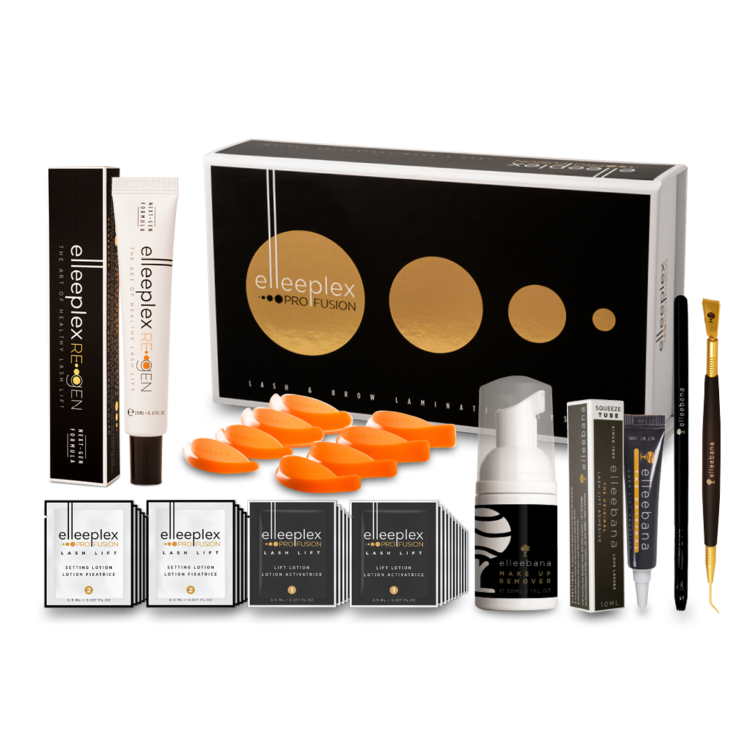 elleeplex pro fusion lash and brow lamination professional full size kit contents