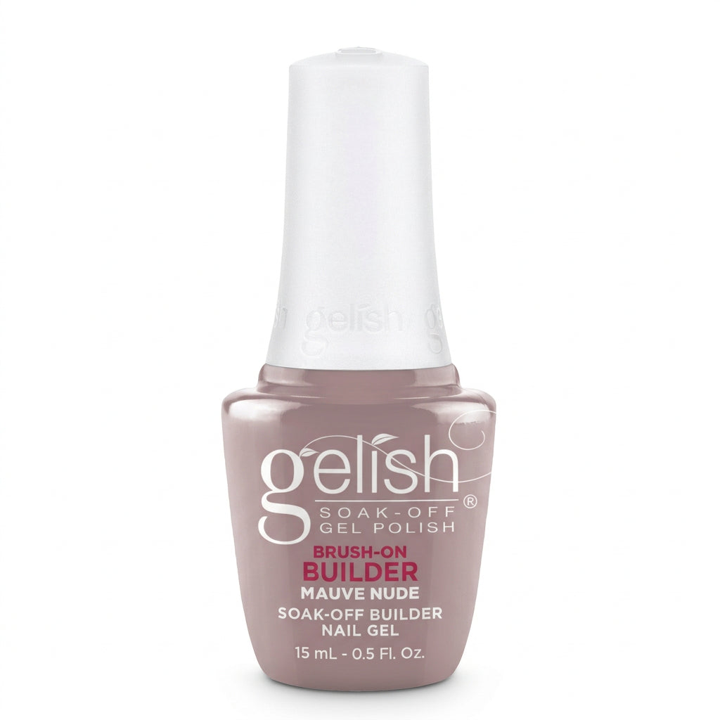 Gelish builder gel in a bottle in colour Mauve nude 15ml bottle.