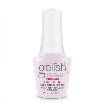 Gelish BIAB brush on builder gel in colour pale pink shimmer 15ml bottle.