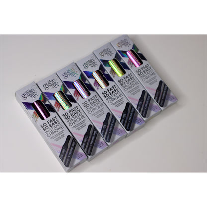 Gelish Chromestix in packaging on white background.