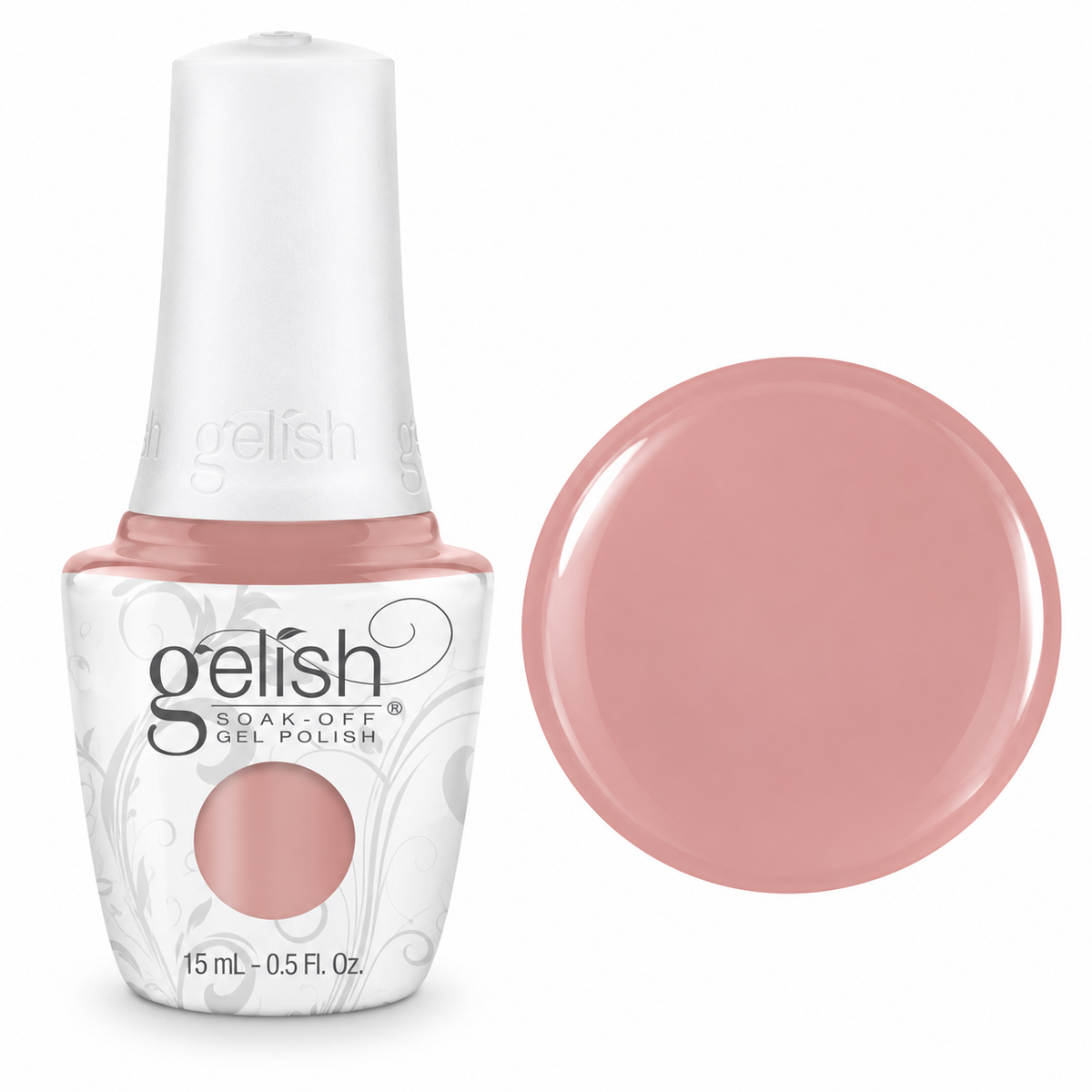 Gelish soak off gel polish in coloue she's my beauty with 15ml bottle and colour swatch