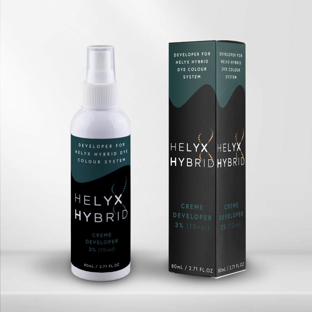 Helyx Hybrid Creme Developer 3% 10vol 80ml for professional hybrid brow dye and lash tint services