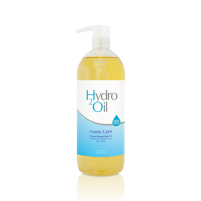 1 litre Hydro2Oil muscle and joint bottle on a white background