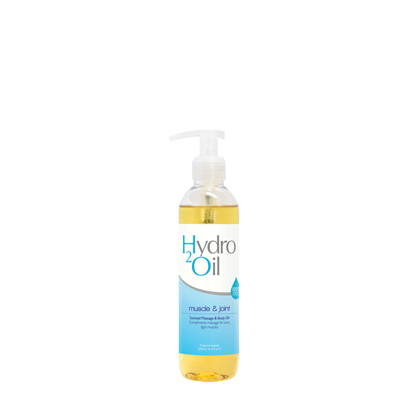 Hydro2Oil muscle and joint bottle on a white background