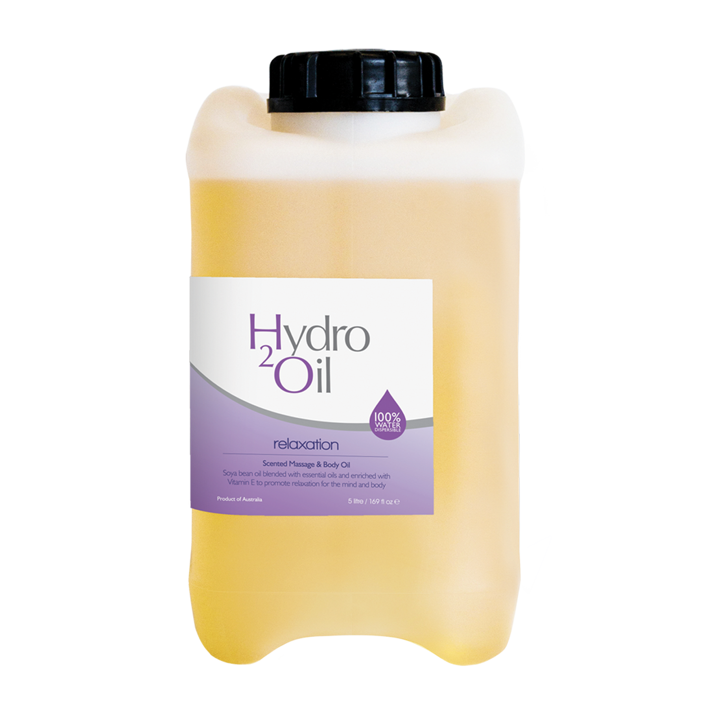 5 litre Hydro2Oil relaxation bottle on a white background