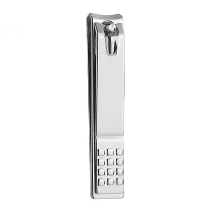 stainless steel nail clipper on a white background
