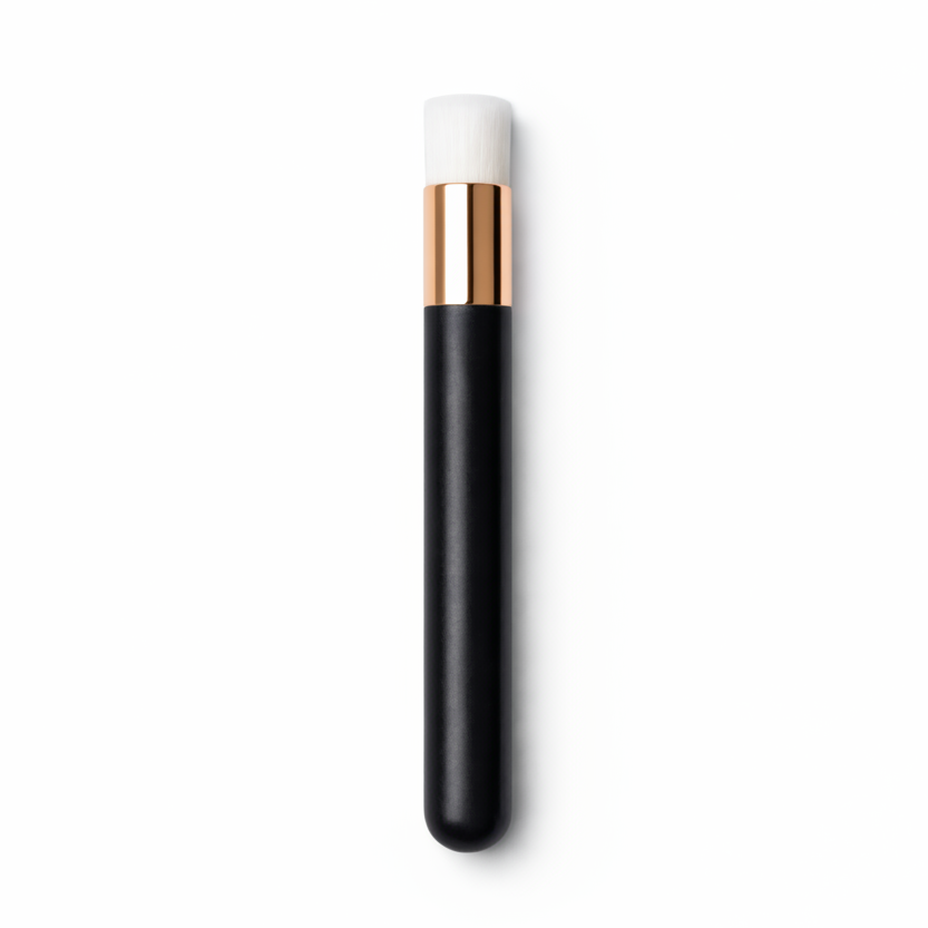 Black lash and brow cleansing brush with soft bristles for gentle deep cleaning