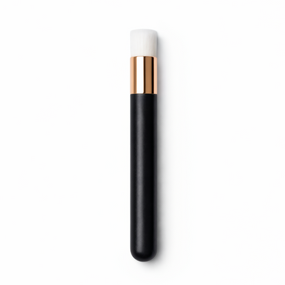 Black lash and brow cleansing brush with soft bristles for gentle deep cleaning