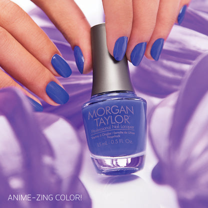 hand with Morgan Taylor Anime-Zing Colour on the nails