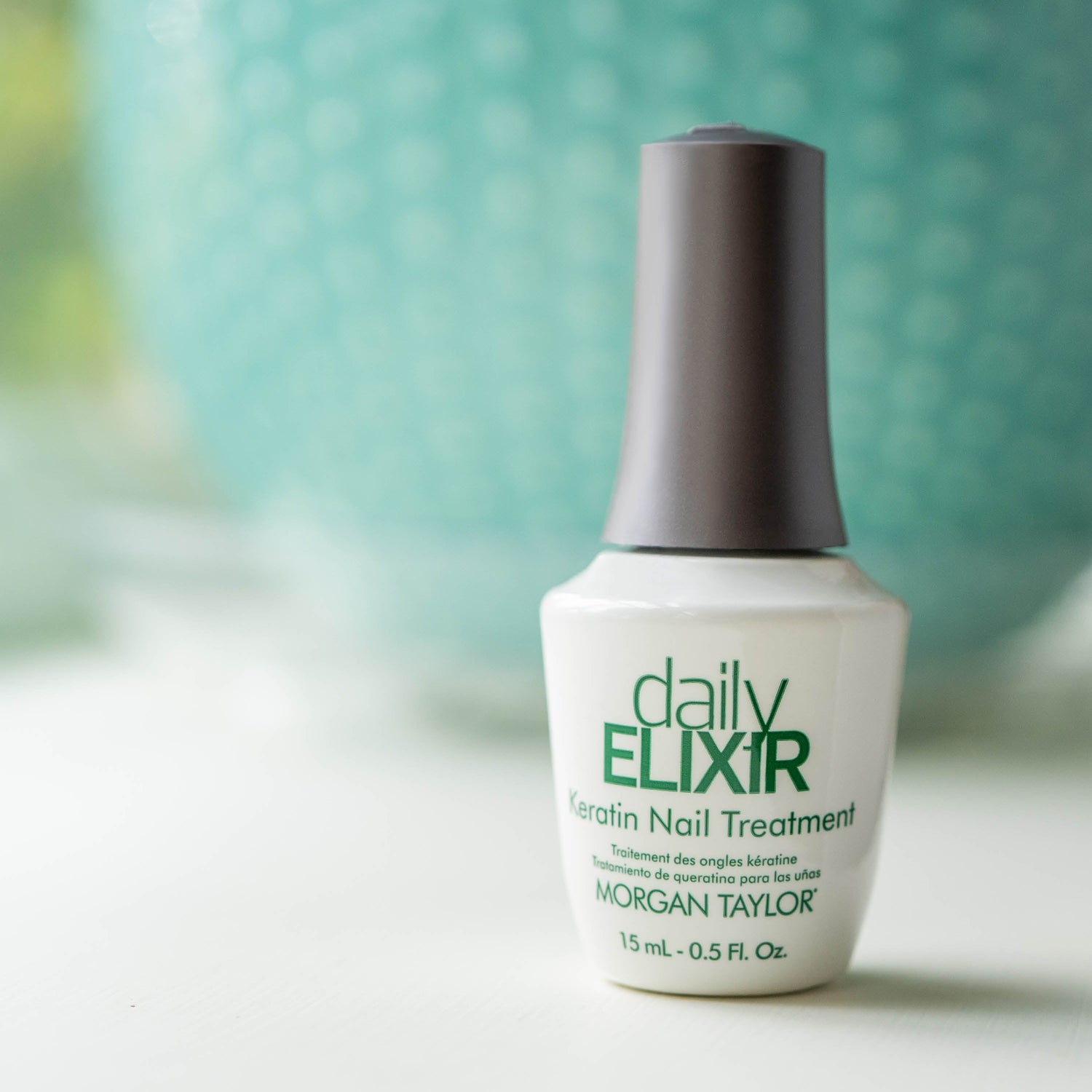 Keratin nail treatment for damaged brittle nails Morgan Taylor Daily Elixir