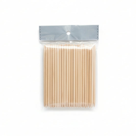 Orange wood sticks 100 pack for cuticle work, nail prep and precision beauty application