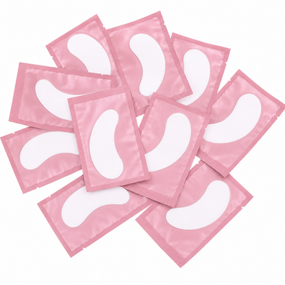 Pink hydrogel eye patches for lash extensions and lash lift treatments