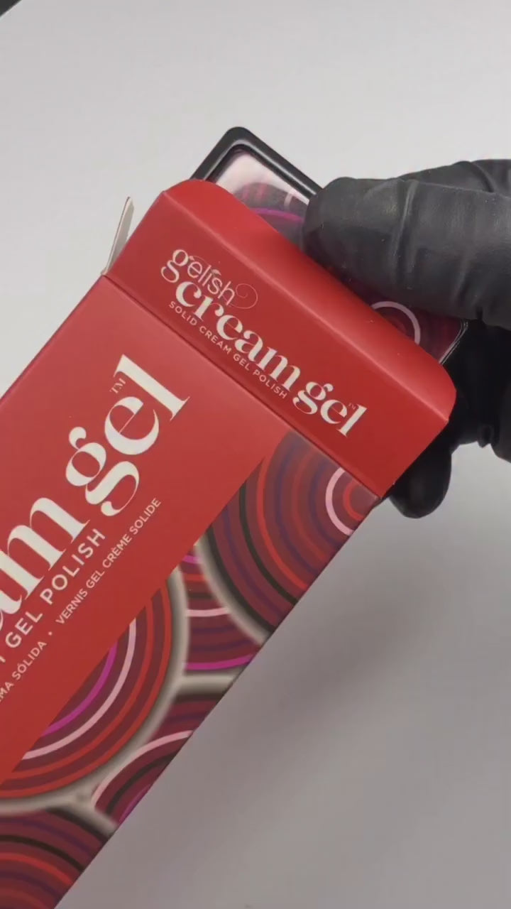 Gelish cream gel getting reddy palette swatch video