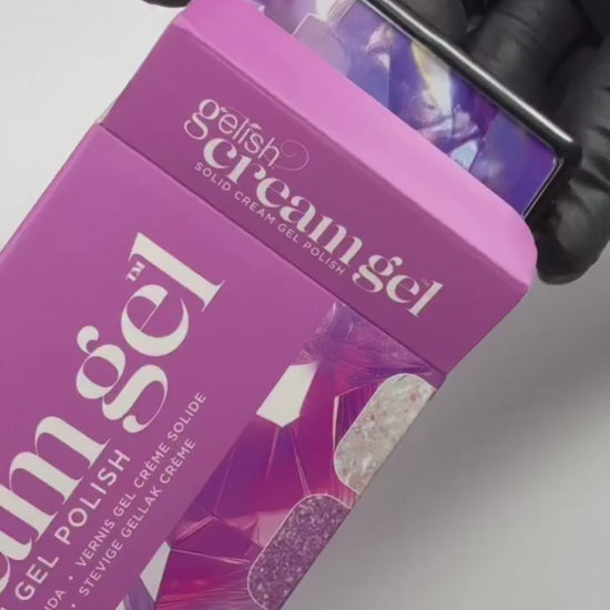 Gelish cream gel rich in glitter swatch video