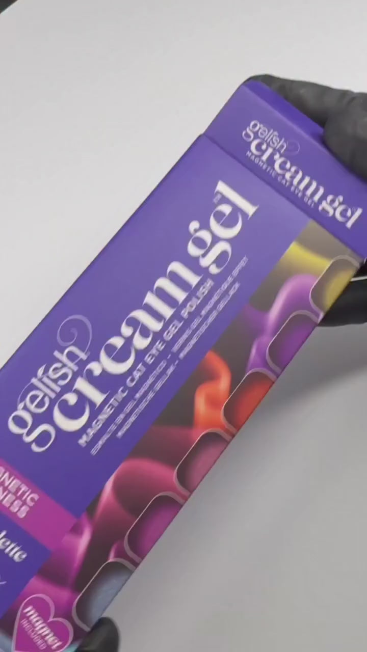 Gelish Cream Gel Palette Magnetic Madness cats eye gel polish swatch video