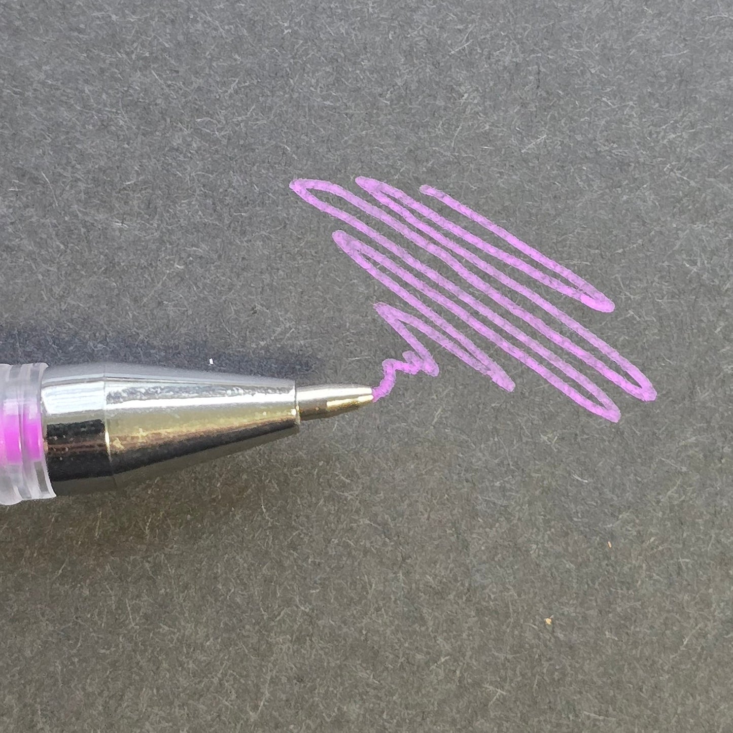 Purple professional skin mapping pen for brow mapping and PMU outlining on black background
