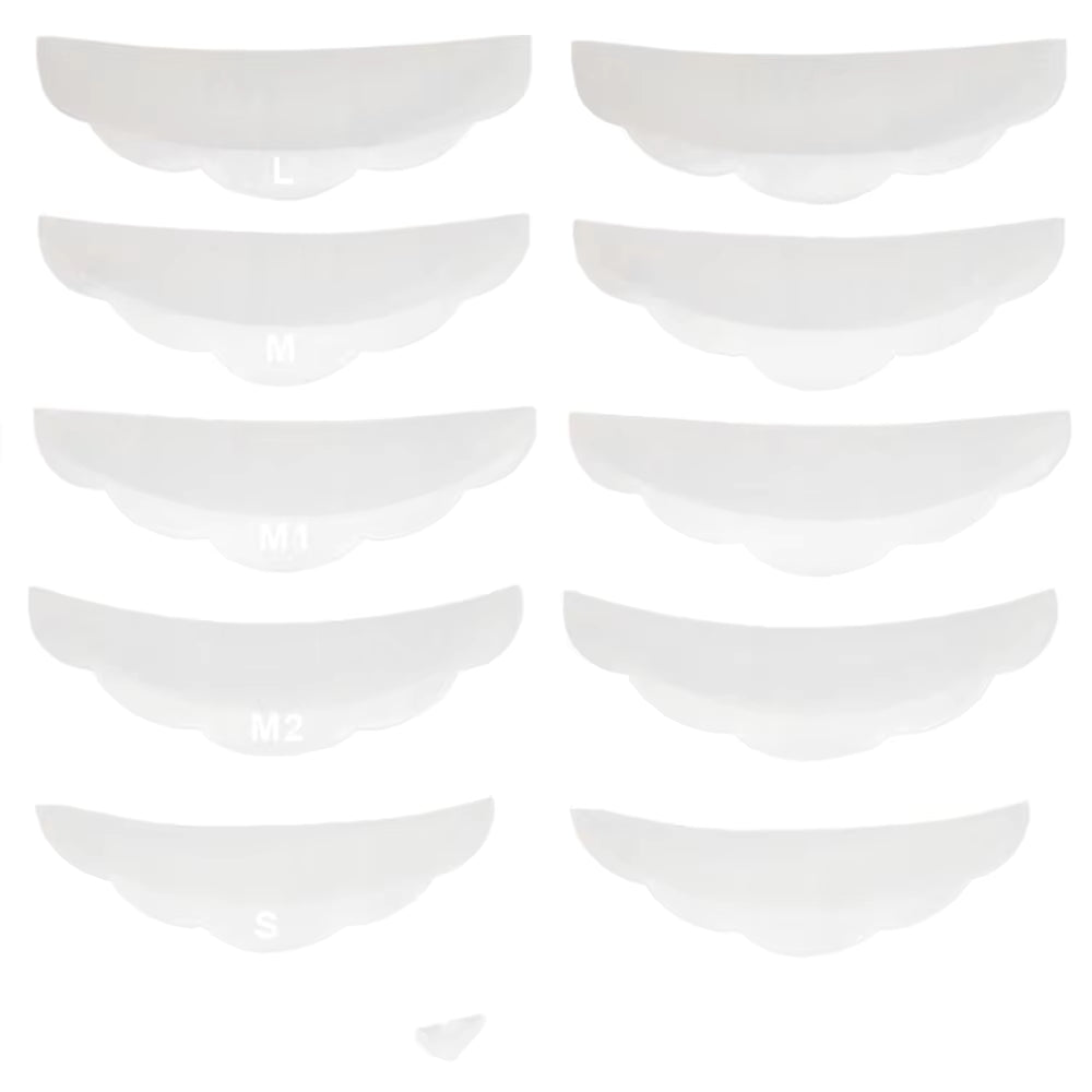 Professional white silicone lash lift shields for lash lifting treatments reusable flexible silicone lash curl shields for salons and lash technicians